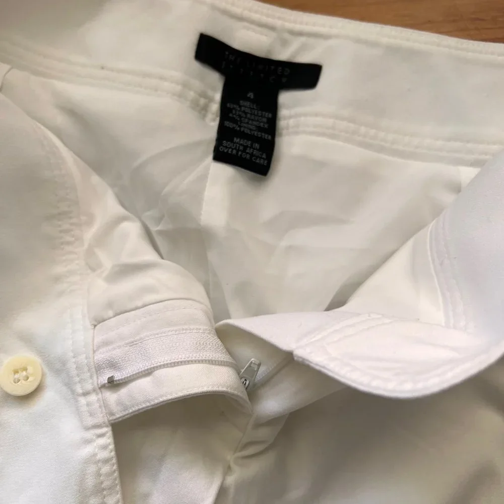 The Limited wide leg/flare white dress pants/trousers - Picture 2 of 3